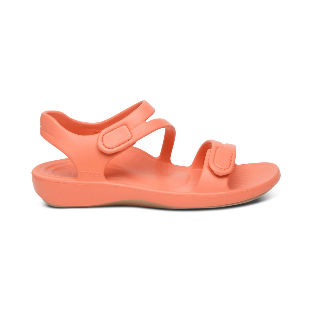 Aetrex Women's Jillian Sport Water-Friendly Sandals - Coral | USA ZMMI50E